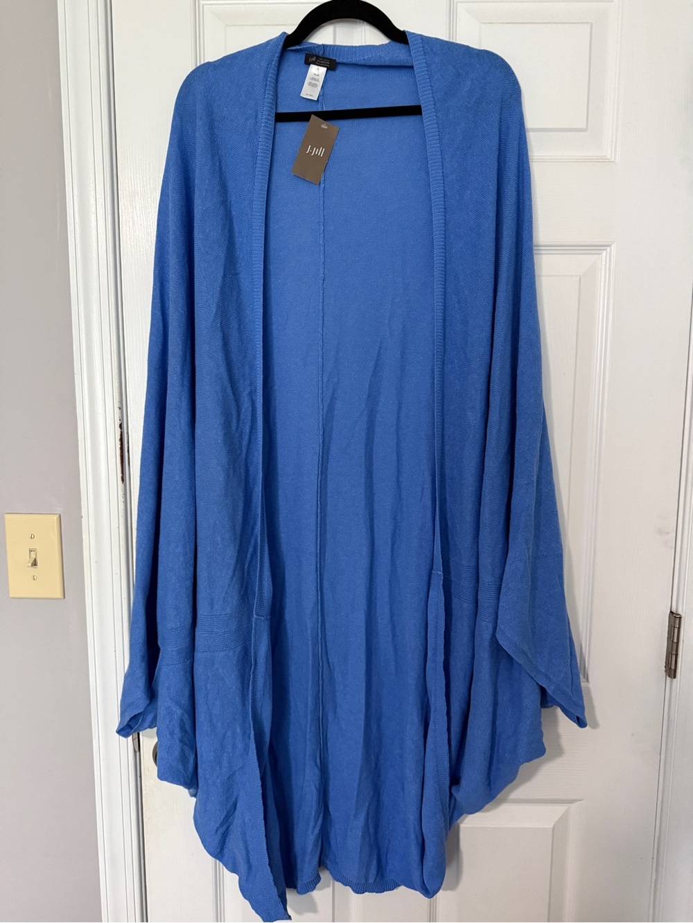 J. Jill Lightweight Open-Front Cardigan in Periwinkle